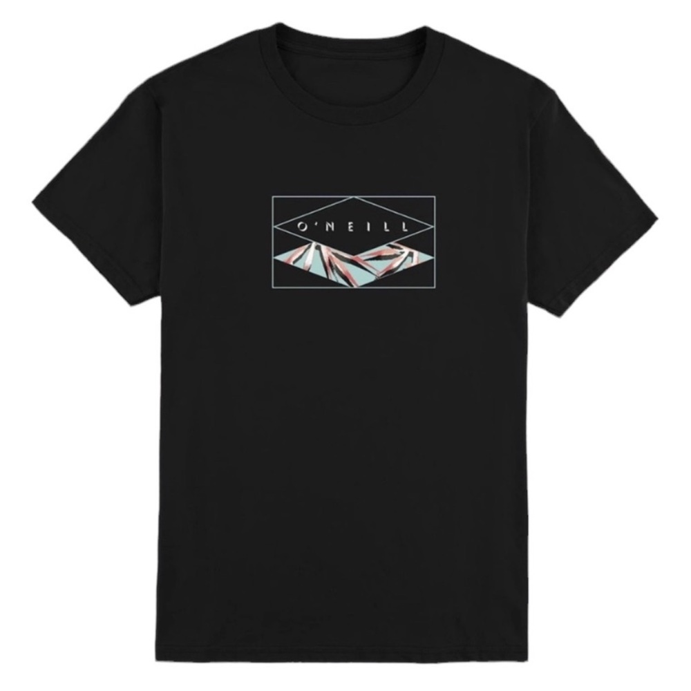 O'Neill Black Modern Fit Birds Short Sleeve T-Shirt Size Medium